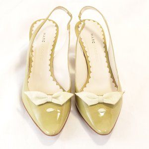 Marc Jacobs Green Kitten Heel Slingback with bow 8